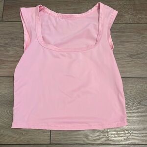 SHEIN cropped pink tank